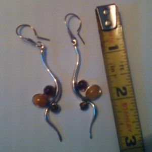 Baltic Amber and sterling earrings.
